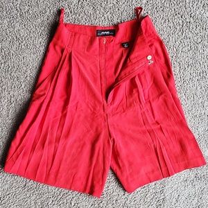 Ellen Tracy Silk High-Waisted Shorts
